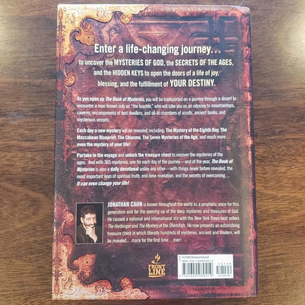 The Book Of Mysteries Jonathan Cahn Hardcover Christian Fiction Book Good - Picture 2 of 7